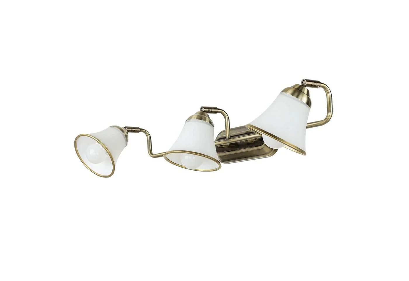 Licht-Erlebnisse Wandleuchte GRANDO Bronze/Weiß Jugendstil drehbar - Bild 3