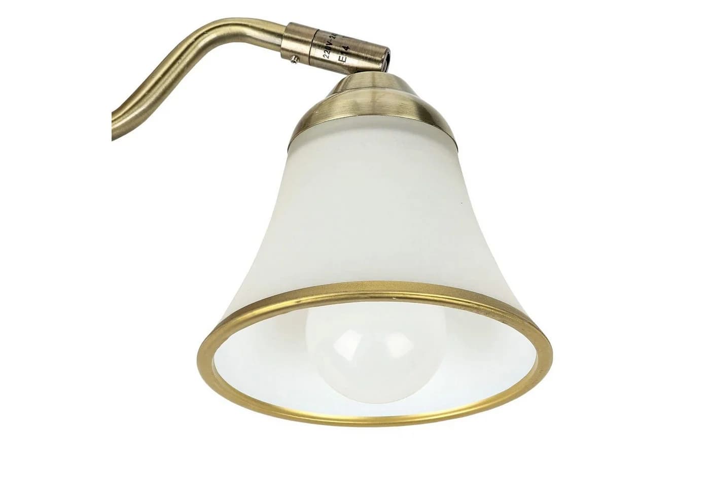 Licht-Erlebnisse Wandleuchte GRANDO Bronze/Weiß Jugendstil drehbar - Bild 4