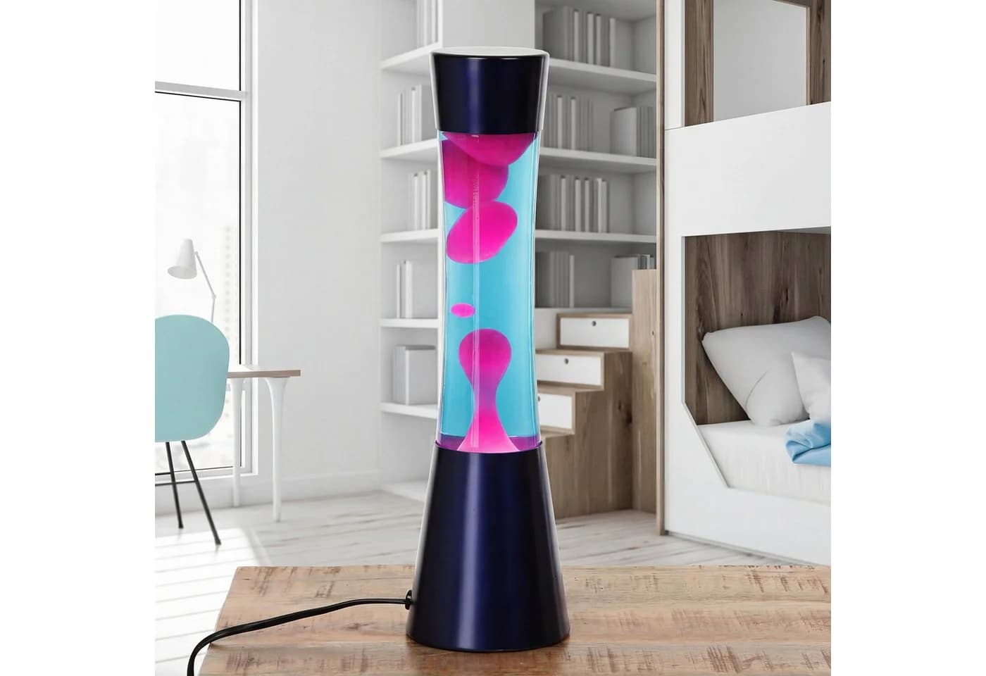 Licht-Erlebnisse Lavalampe RINGO Retro Blau Pink Warmweiß - Bild 3