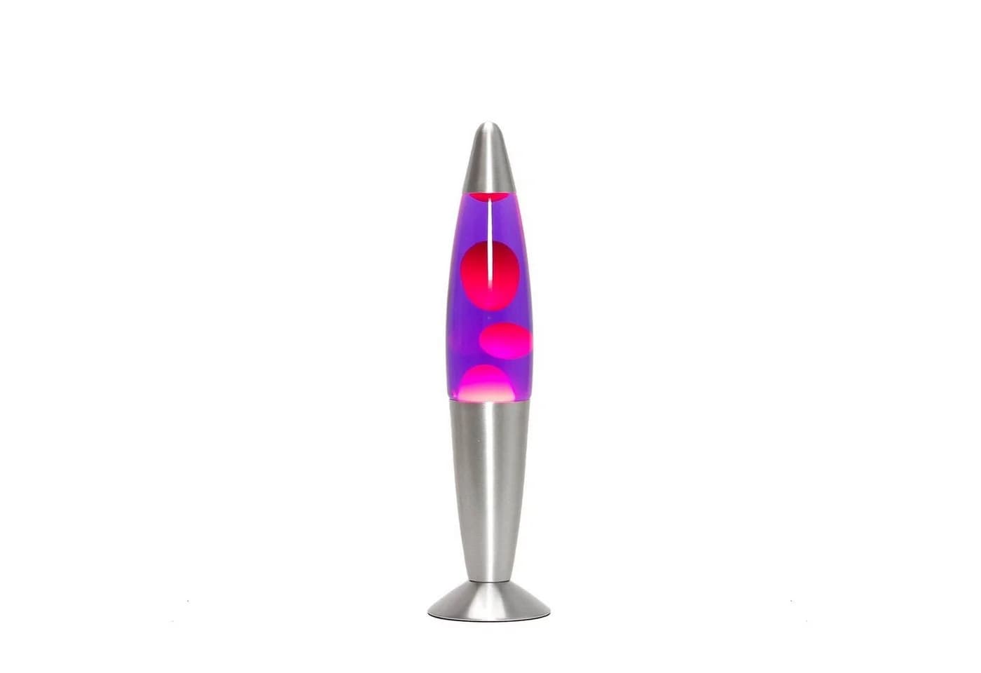 Licht-Erlebnisse Lavalampe TIMMY Retro Tischleuchte Rot/Lila - Bild 3
