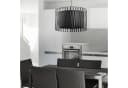 Licht-Erlebnisse Pendelleuchte LUND Schwarz Metall Stoff 3-flammig Bild 1