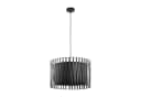Licht-Erlebnisse Pendelleuchte LUND Schwarz Metall Stoff 3-flammig Bild 2