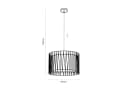 Licht-Erlebnisse Pendelleuchte LUND Schwarz Metall Stoff 3-flammig Bild 4