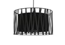 Licht-Erlebnisse Pendelleuchte HARMONY BLACK Schwarz Metall Stoff E27 Bild 3