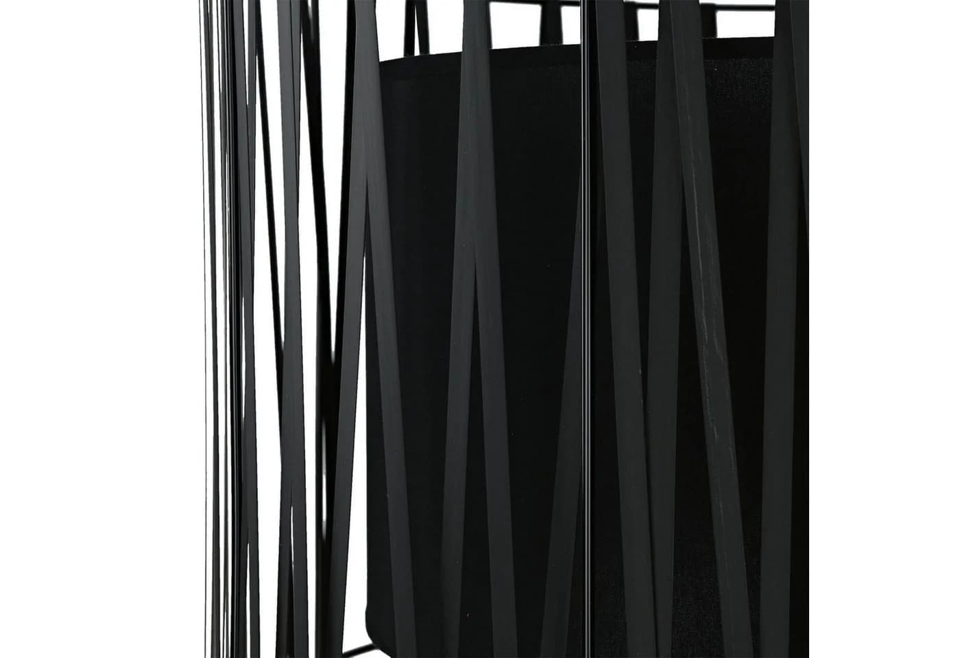 Licht-Erlebnisse Pendelleuchte HARMONY BLACK Schwarz Metall Stoff E27 - Bild 4