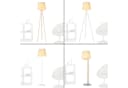 Licht-Erlebnisse Lampenschirm WILLOW Stoffschirm Ø 38 cm Barock-Muster Bild 5