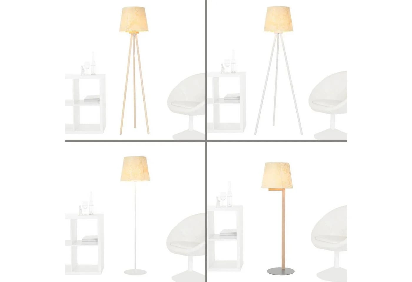 Licht-Erlebnisse Lampenschirm WILLOW Stoffschirm Ø 38 cm Barock-Muster - Bild 5