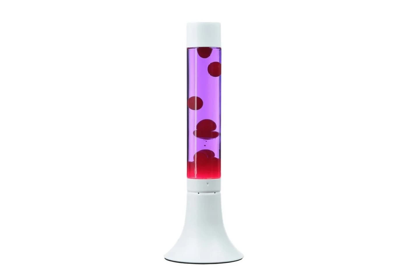 Licht-Erlebnisse Lavalampe YVONNE Retro Design Rot Lila Weiß Glas - Bild 2
