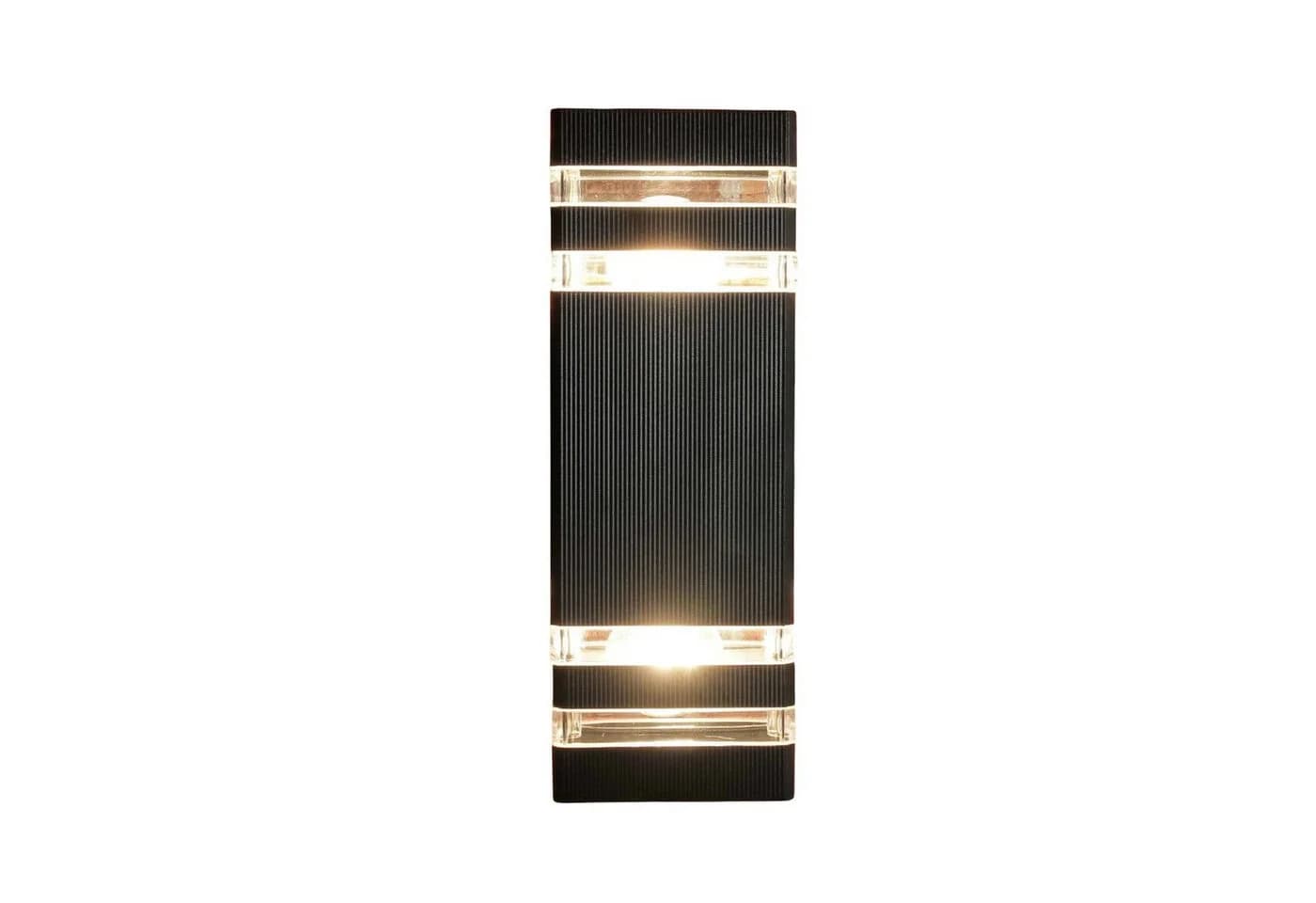 Licht-Erlebnisse Außen-Wandleuchte RIO, ohne Leuchtmittel, Moderne Wandlampe Up & Down für außen eckig in Anthrazit - Bild 2