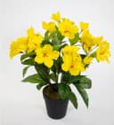 Kunstblume Hibiskus 40cm Gelb mit Topf Bild 2