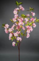 Seidenblumen Roß Kirschblütenzweig Dunkel-Rosa Kunstblume Bild 2