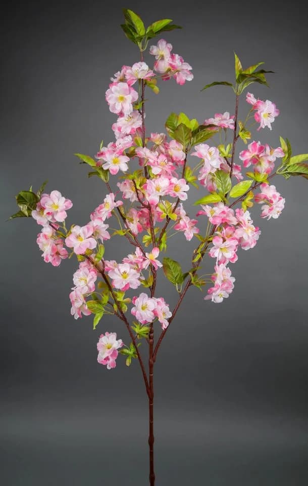 Seidenblumen Roß Kirschblütenzweig Dunkel-Rosa Kunstblume - Bild 2