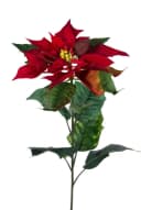 Seidenblumen Roß Weihnachtsstern Kunstblume samt-rot 72cm Bild 2