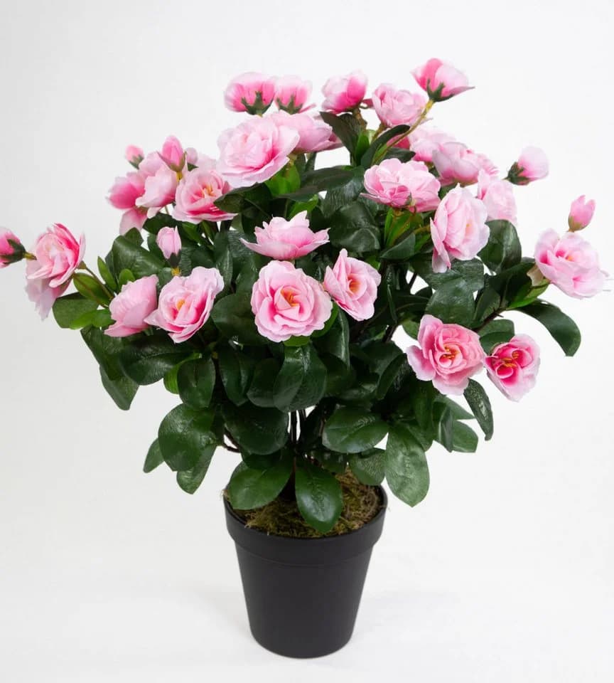 Kunstblume Azalee 40cm Rosa-Pink im Topf von Seidenblumen Roß - Bild 2