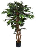 Seidenblumen Roß Kunstbaum Ficus Excotica Grün 120cm Bild 2