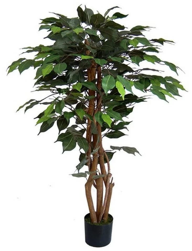 Seidenblumen Roß Kunstbaum Ficus Excotica Grün 120cm - Bild 2