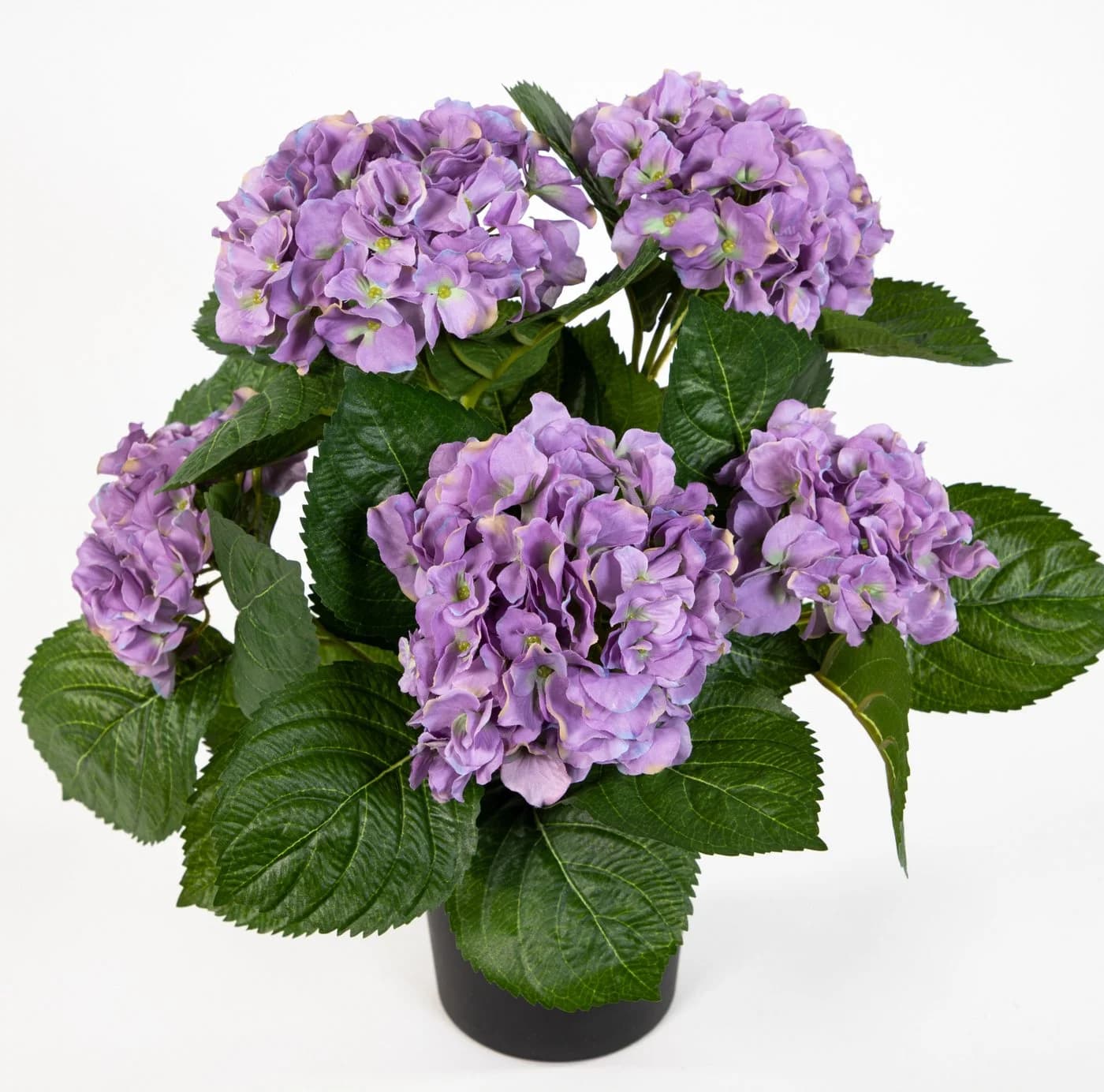 Kunstblume Hortensienbusch Deluxe Lila 42cm im Topf - Bild 4