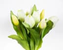 Seidenblumen Roß Kunstblume Tulpenbund Weiß Real Touch 10 Stück Bild 3