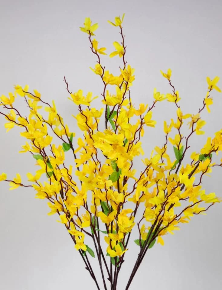 Kunstblume Forsythienbusch 65cm Gelb 245 Blüten
