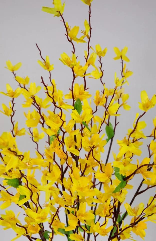 Kunstblume Forsythienbusch 65cm Gelb 245 Blüten - Bild 3