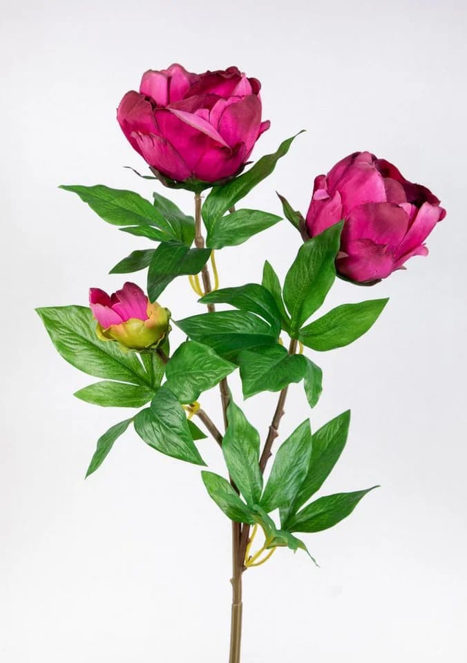 Kunstblume Pfingstrose Nature Fuchsia 68cm - Bild 2