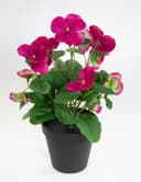 Kunstblume Stiefmütterchen 30cm Fuchsia-Pink im Topf Bild 1
