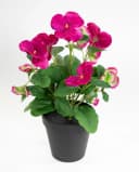 Kunstblume Stiefmütterchen 30cm Fuchsia-Pink im Topf Bild 2