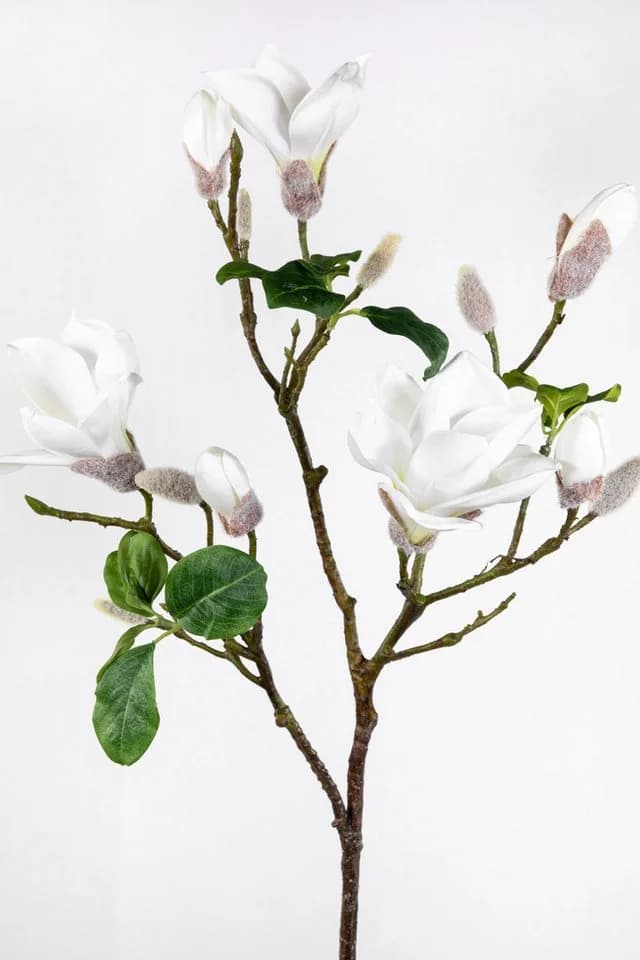 Kunstblume Magnolienzweig 98cm weiß Seidenblumen Roß