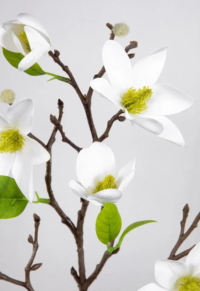 Kunstblume Magnolienzweig 82cm Weiß Seidenblumen Roß - Bild 5