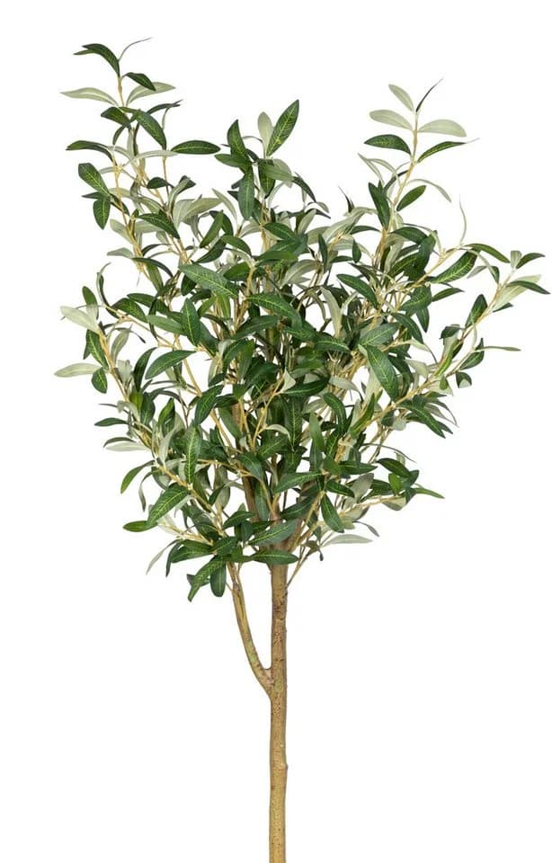 Seidenblumen Roß Kunstbaum Olivenbaum Set 2 Stück Grün 150 cm - Bild 4