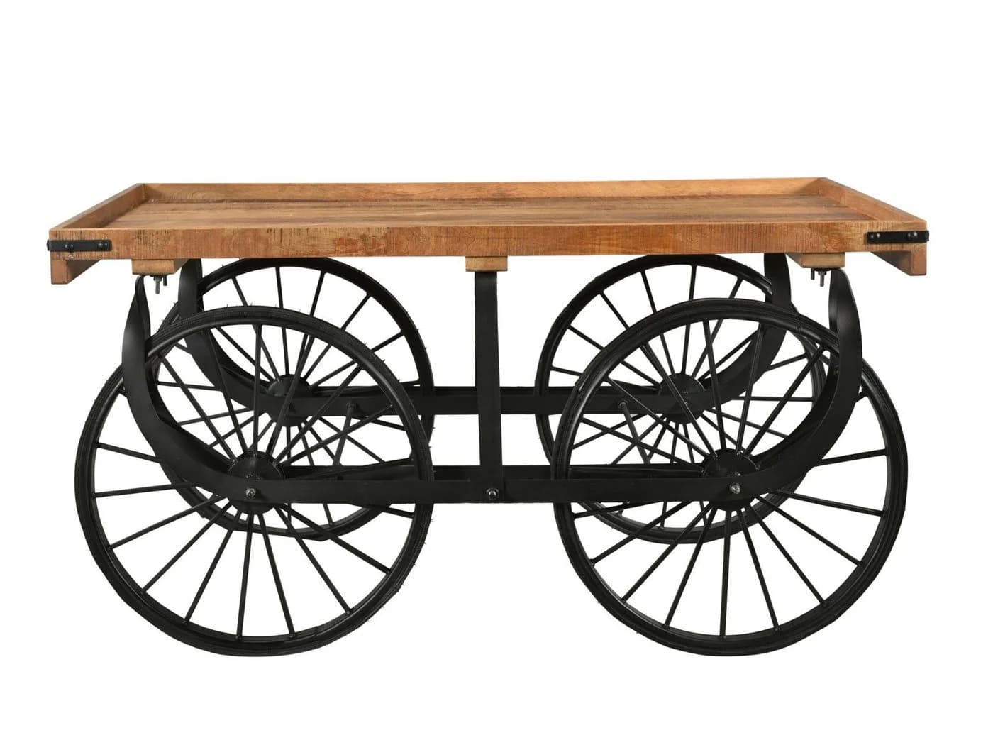 massivum Konsolentisch Marktwagen Braun Mangoholz - Bild 5