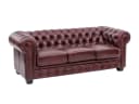 massivum Chesterfield-Sofa 3-Sitzer Echtleder antik-rot Bild 2