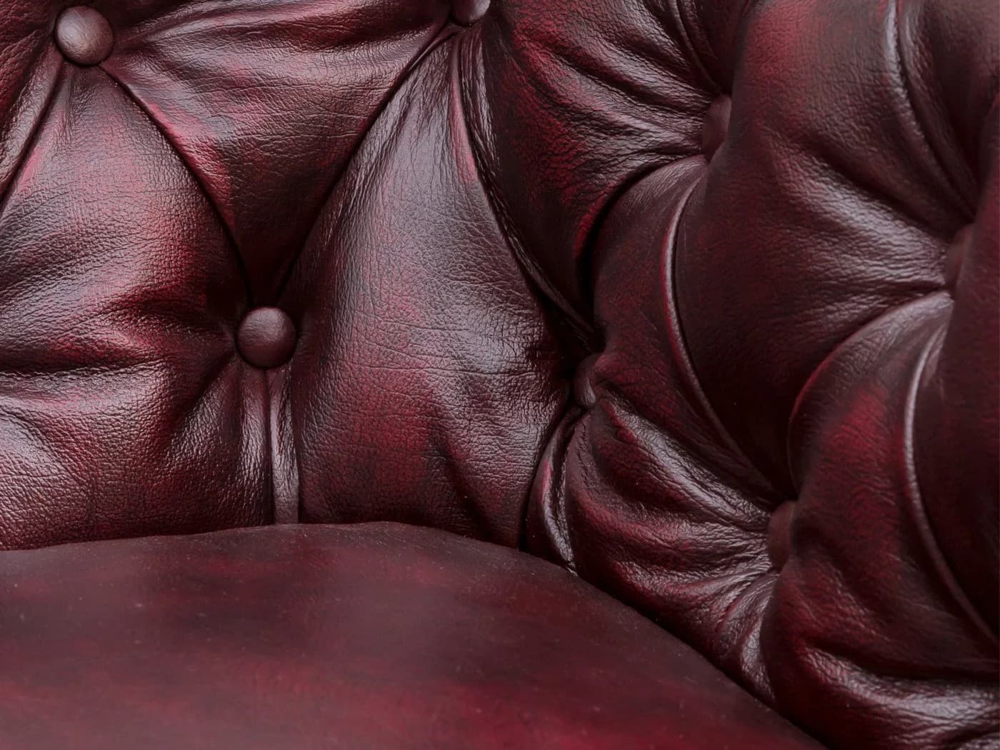 massivum Chesterfield-Sofa 3-Sitzer Echtleder antik-rot - Bild 3