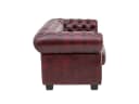 massivum Chesterfield-Sofa 3-Sitzer Echtleder antik-rot Bild 4