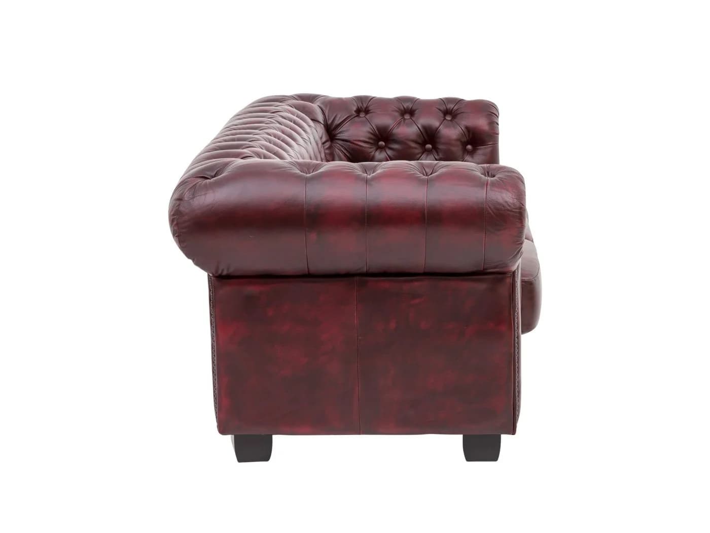 massivum Chesterfield-Sofa 3-Sitzer Echtleder antik-rot - Bild 4