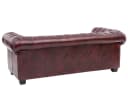 massivum Chesterfield-Sofa 3-Sitzer Echtleder antik-rot Bild 5