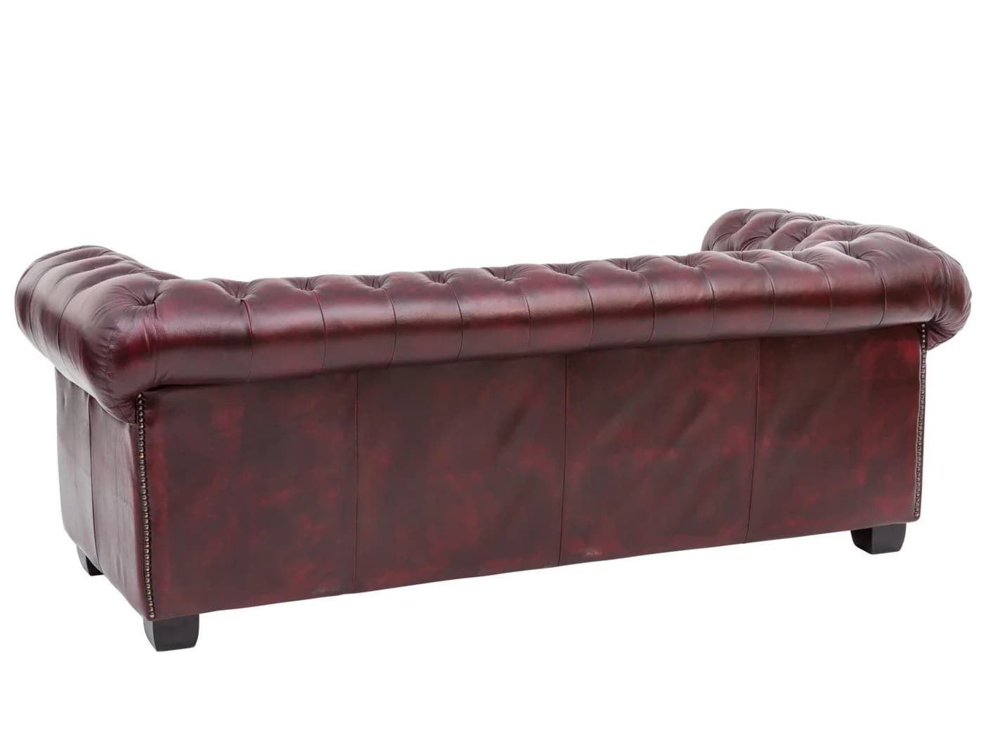 massivum Chesterfield-Sofa 3-Sitzer Echtleder antik-rot - Bild 5
