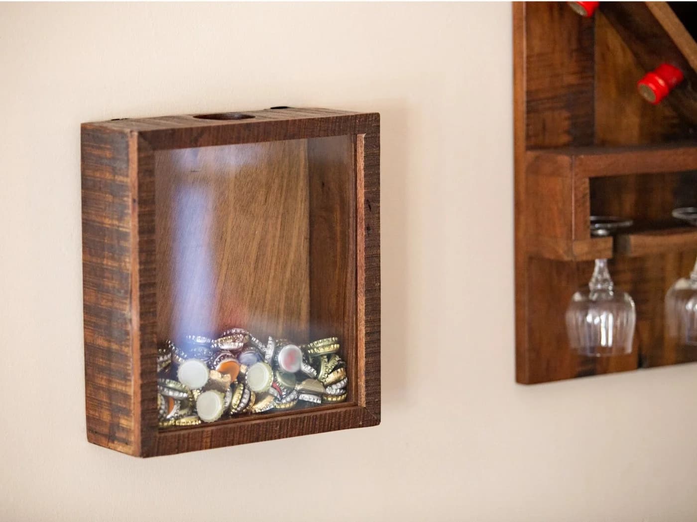 massivum Wanddekoobjekt Korkensammelbox Mangoholz - Bild 4