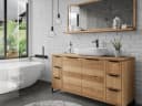 massivum Waschtisch Sydney Wildeiche II 138 cm braun Bild 1