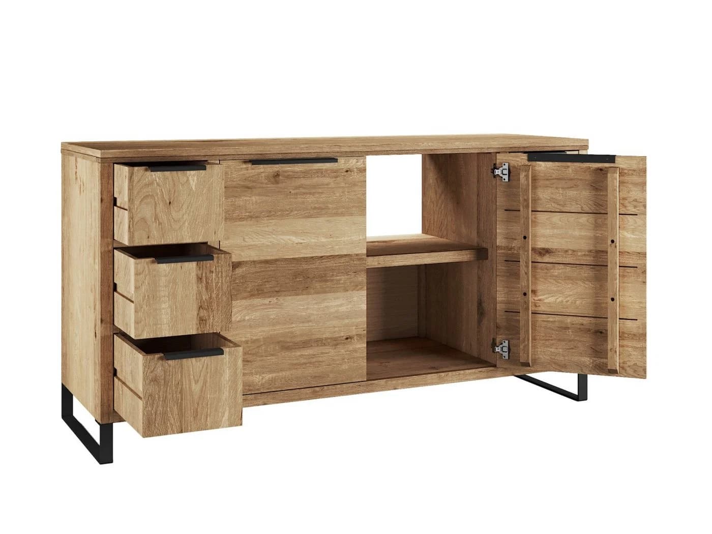 massivum Waschtisch Sydney Wildeiche II 138 cm braun - Bild 3