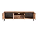 massivum Lowboard Bristol TV-Bank Massivholz Metall Braun Bild 3