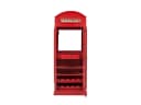 massivum Vitrine Barschrank Telefonzelle Rot Mango Holz Bild 3