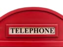 massivum Vitrine Barschrank Telefonzelle Rot Mango Holz Bild 4