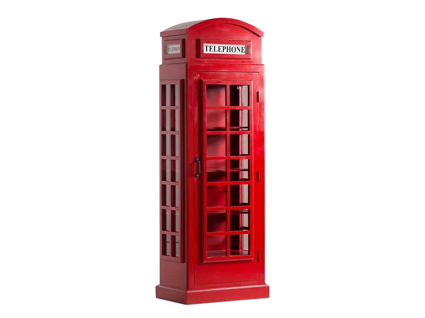 massivum Bücherregal Telefonzelle Rot London Design Vitrine Glasschrank - Bild 2