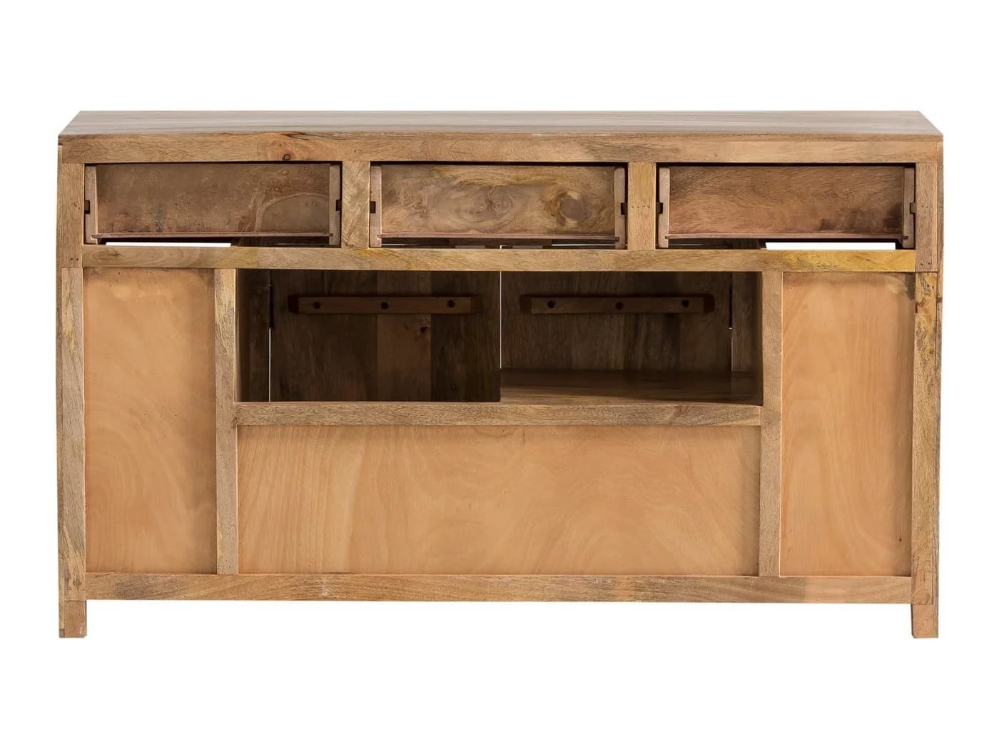 massivum Waschtisch Delhi 130cm Echtholz Badezimmer Schrank - Bild 5
