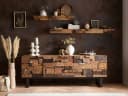 massivum Wandregal Greenland 100cm rustikales Balkendesign Bild 5