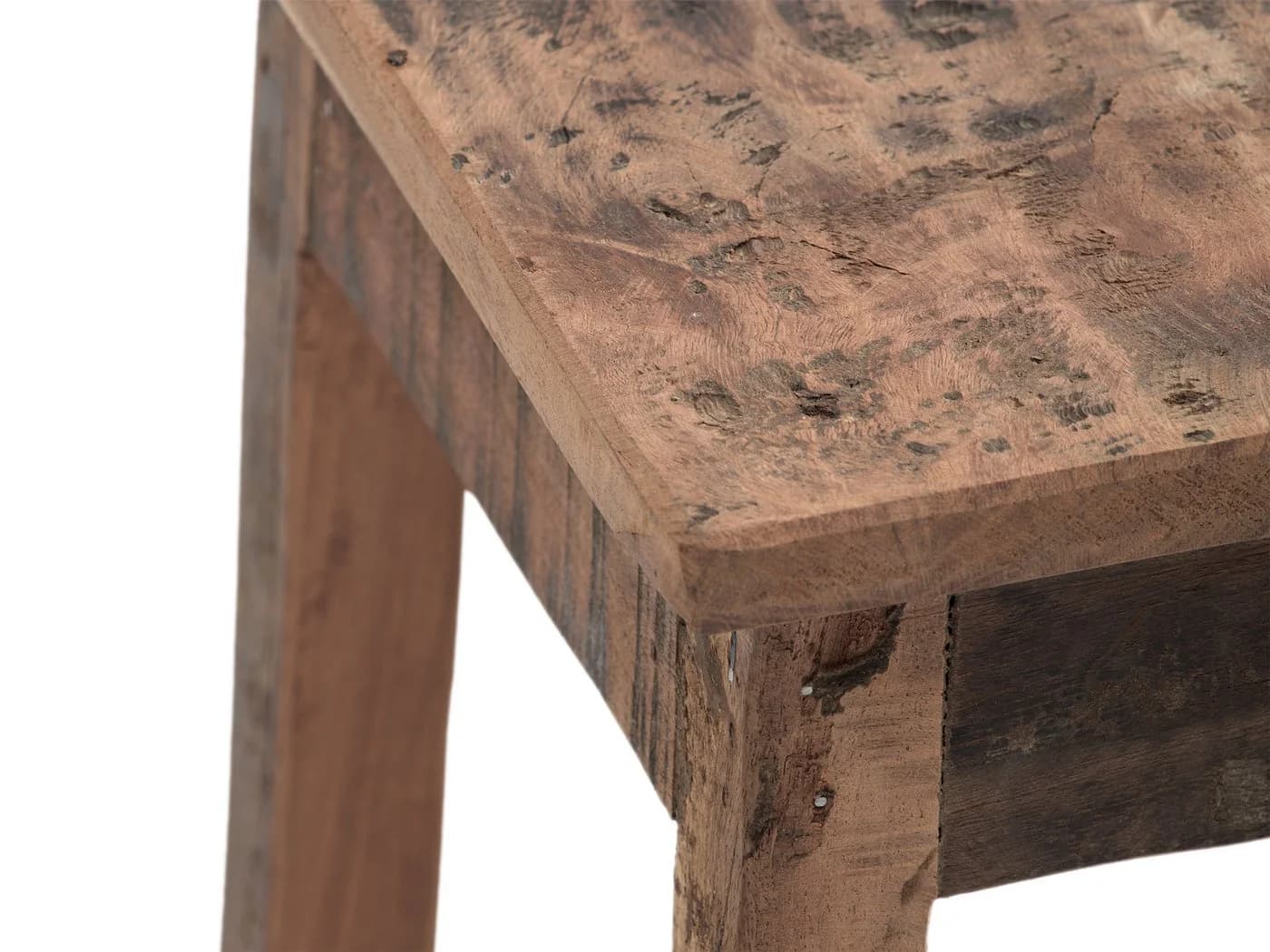 Hocker Chalet-Stil aus Altholz, braun - Bild 3