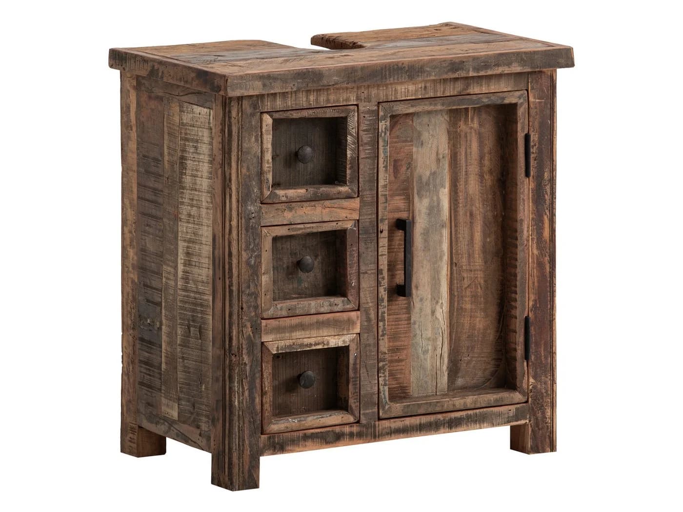 massivum Waschbeckenunterschrank Sumatra Altholz Rustikal Chalet Style - Bild 2