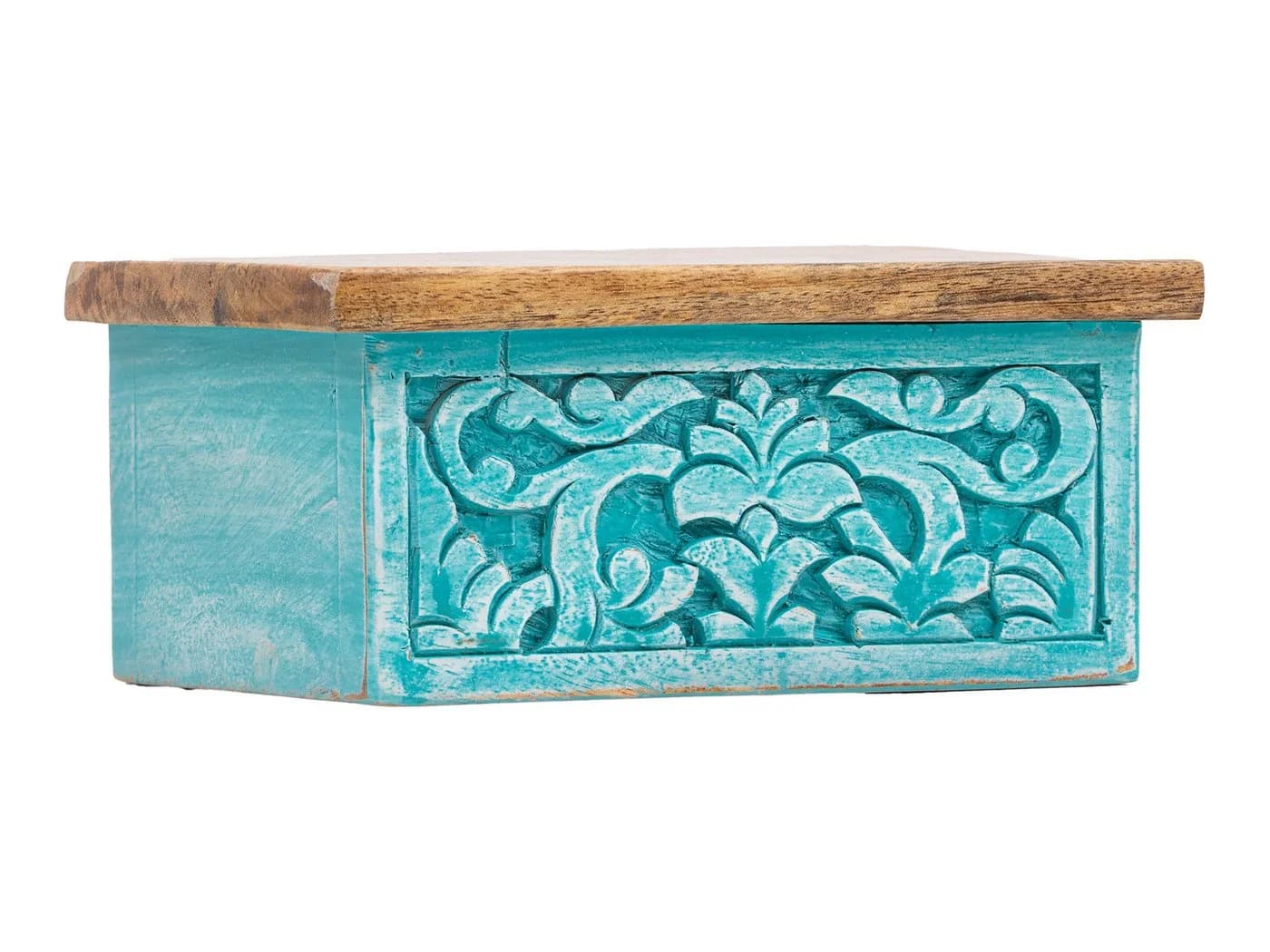 massivum Wandboard Santa Cruz 23 cm Blau Mango Massivholz - Bild 2