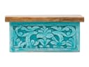 massivum Wandboard Santa Cruz 23 cm Blau Mango Massivholz Bild 4